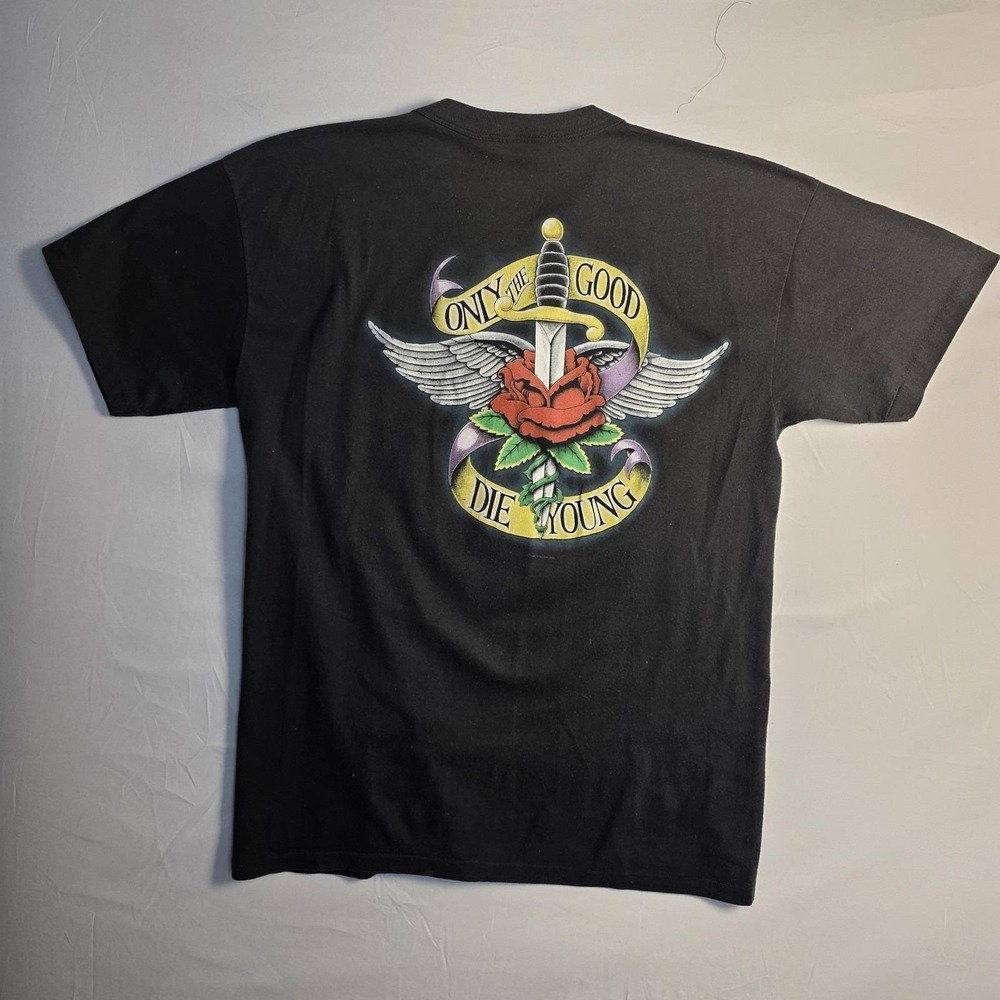 VTG SS Billy Joel Concert Tee '90 Stormfront / Only The Good Die Young Mens XL - Picture 6 of 12